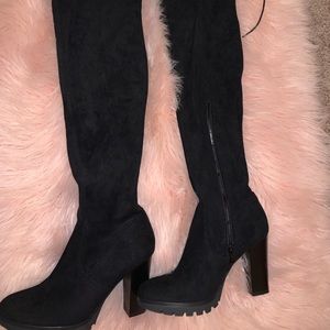 Black over the knee boots